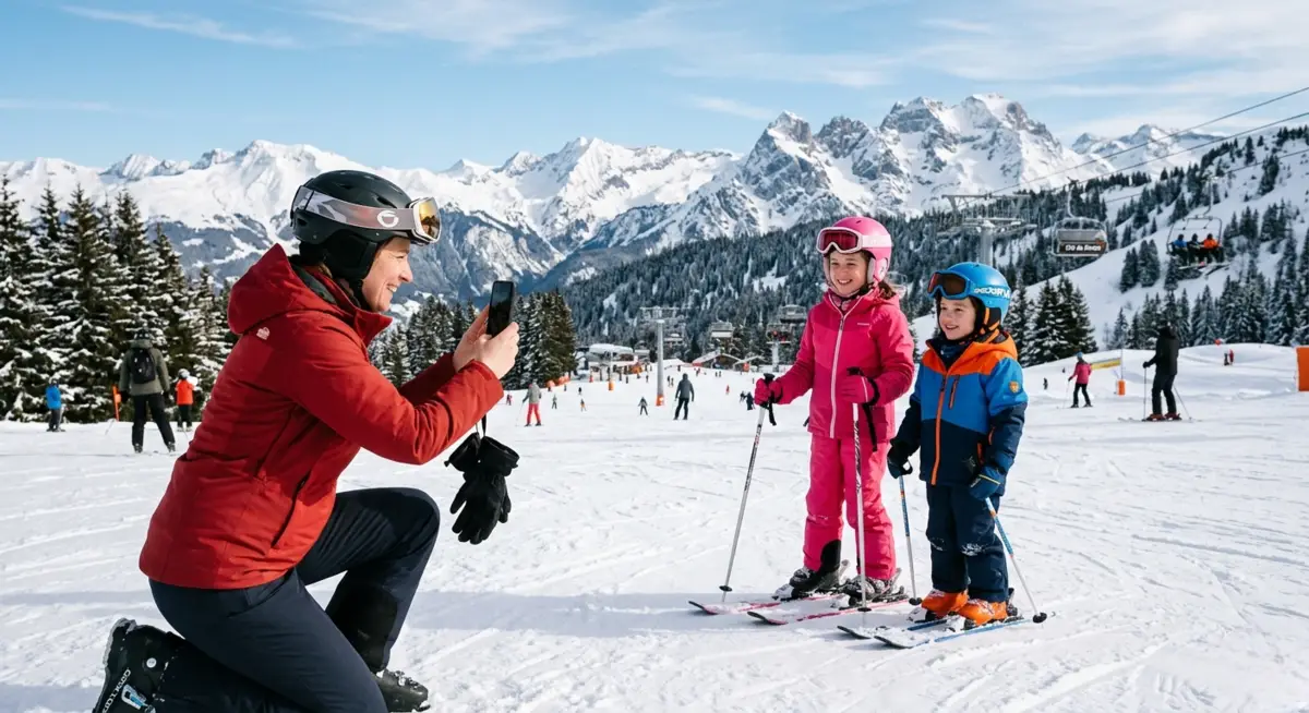 Photo souvenir au ski